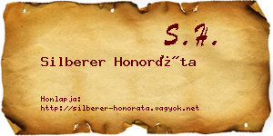 Silberer Honoráta névjegykártya